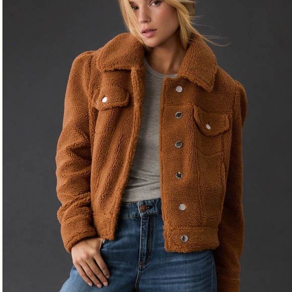 Avec Les Filles Sherpa Trucker Jacket ANTHROPOLOGIE XS - Picture 1 of 6